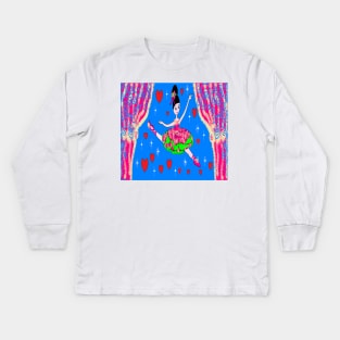 ballerina's jump Kids Long Sleeve T-Shirt